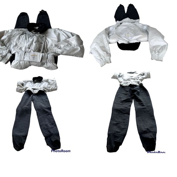 Vintage Obermeyer Ladies Ski Suit Sz 10 Iridescent 1 Piece Stirrups Embr… - Picture 2 of 12